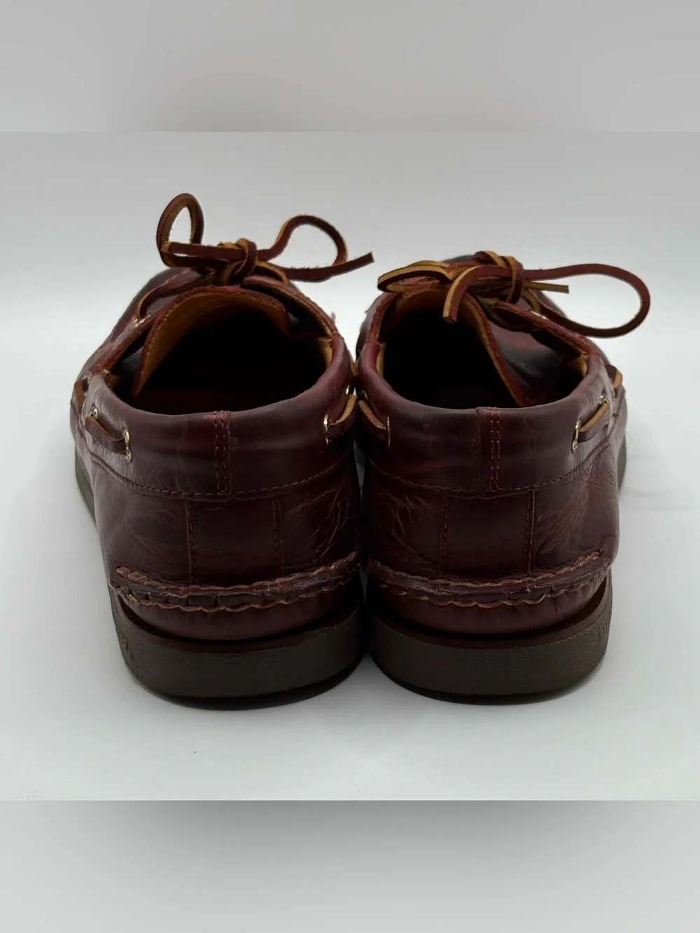 Sperry Gold Cup Leather Boat Shoes Men's Size 10.5M Burgundy Brown Hand-Sewn